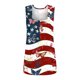 thumbnail image 4 of Puntoco Camisetas básicas sin mangas para mujer Camiseta sin mangas con cuello estampado del Día de la Independencia para mujer Camiseta holgada sin mangas, 4 of 5