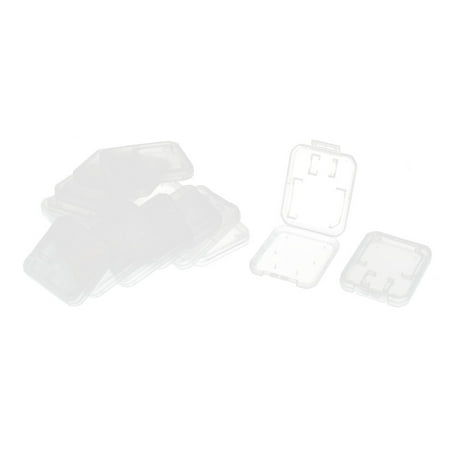 Clear Memory - Unique Bargains 15Pcs Clear SD MS Micro TF Memory Card Storage Holder Box Case Protector