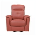 thumbnail image 4 of Recliners Swivel Glider Manual Recline Chair, Ruby Red Top Grain Leather Match Living Room Furniture | Solid Wood|Plywood Frame, 4 of 14