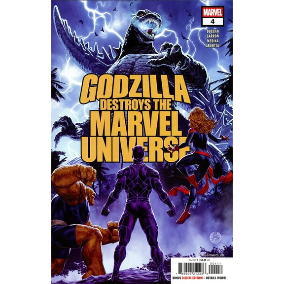 Godzilla Destroys the Marvel Universe #4 VF ; Marvel Comic Book