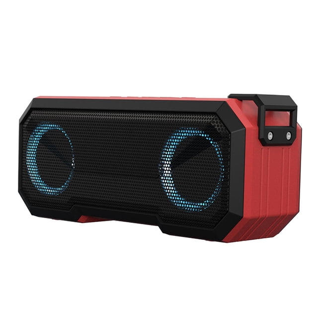 Altavoces Bluetooth 5,0, Inalámbrico, Graves s portátiles para , Luces Multicolores, de Reproducción, IPX7 a - rojo Sunnimix Altavoces Bluetooth