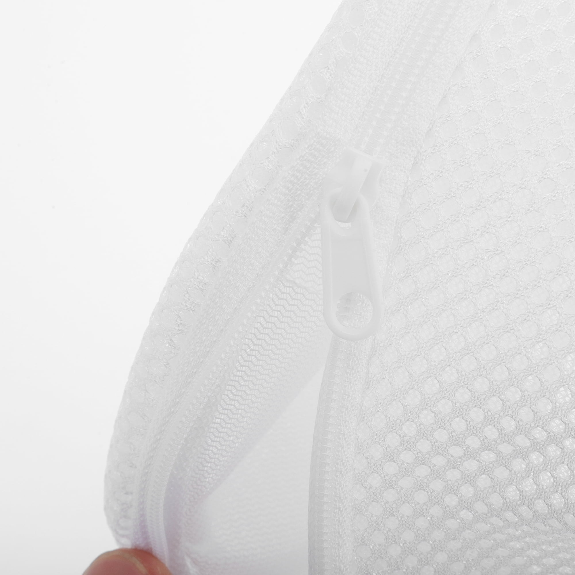 Unique Bargains Mesh Laundry Bag with Hanging Loop and Zipper Closure Grey Cat