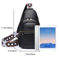 thumbnail image 3 of Bolsa De Hombro Bolso bandolera de PU Bolso de hombro compuesto duradero para el ocio diario (negro) Ehuebsd Para Estrenar, 3 of 6