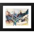 thumbnail image 2 of Ernst Ludwig Kirchner 14x11 Black Modern Framed Museum Art Print Titled - View of Davos (Landscape at Davos in Winter) (1925), 2 of 5