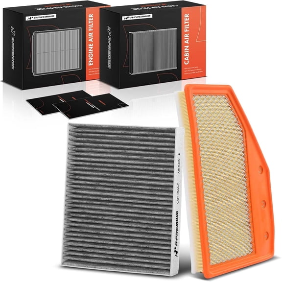 A-Premium Engine & Cabin Air Filter with Activated Carbon Compatible with Chevrolet Malibu 2016-2022 & Buick Envision 2021-2026, Regal Sportback TourX 2018-2020 & Cadillac XT4 2019-2025, 2.0L