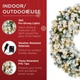 thumbnail image 4 of Best Choice Products 60in Artificial Pre-Lit Flocked Fir Christmas Wreath Decoration w/ 300 LED 2-in-1 Lights, 930 Tips, 4 of 7