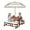 Walnut, variant on JOYMOR Kids Picnic Table Outdoor Wooden Table & Bench with Adjustable Umbrella, Picnic Table Set w/Removable Cushions for Backyard, Patio, Garden, Indoor(Walnut)