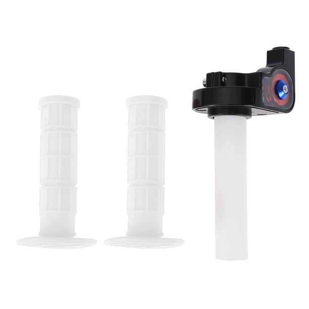 Unique Bargains 7/8" 22mm 15/16" 24mm Kit de Cubierta de Empuñaduras para Motocicleta Antideslizante de Goma para Manillar de Motocicleta Scooter Bicicleta ATV Blanco 1 Juego