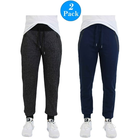 Men's Jogger Sweatpants With Zipper Pockets (2-Pack) | Walmart Canada