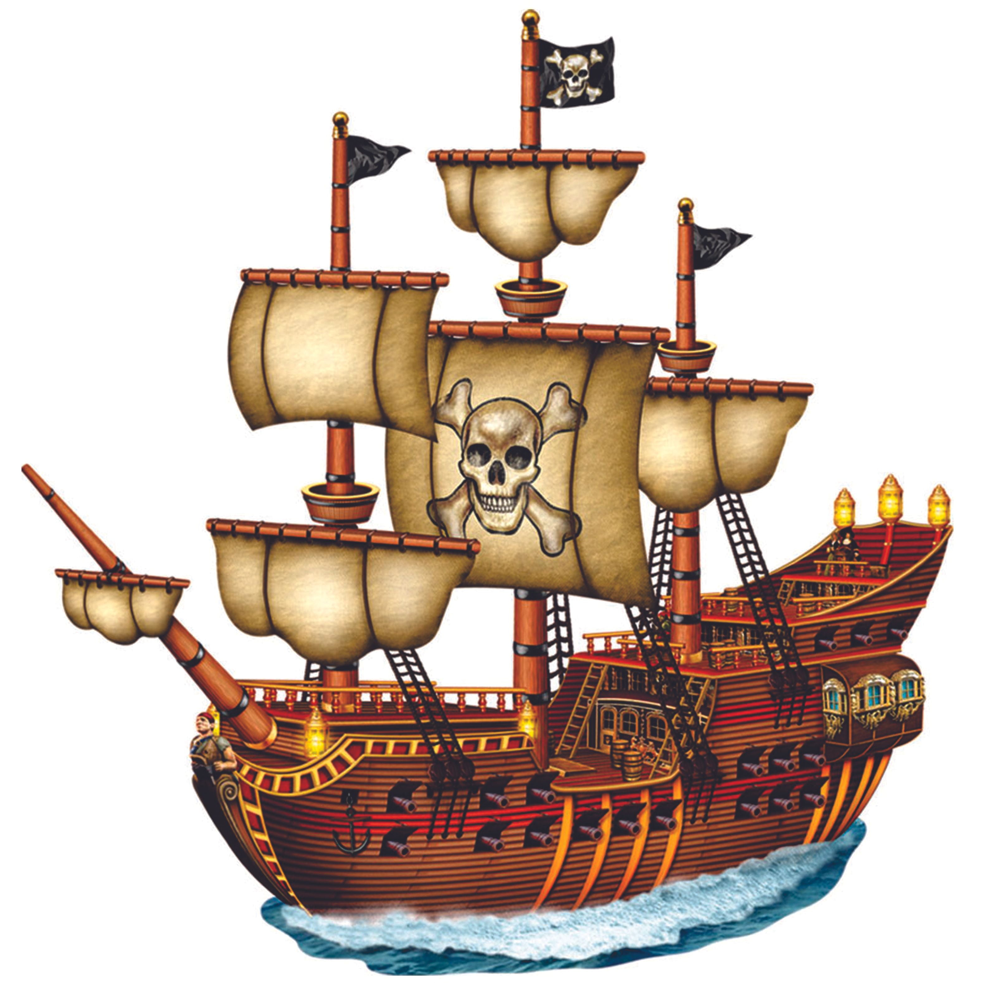 Big Pirate Ship Wall Decals - Boys Room Pirates Ships Kids Decor