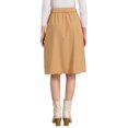 thumbnail image 3 of Falda midi de mujer de pana de cintura alta con botones y cinturón color camel XL, 3 of 6