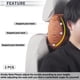 thumbnail image 2 of Almohada para reposacabezas de automóvil Unique Bargains Almohada ergonómica para el cuello Suede, Espuma de Memoria Naranja 2 Pcs, 2 of 7