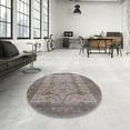 thumbnail image 4 of Ahgly Company Machine Washable Indoor Rectangle Industrial Modern Mauve Taupe Purple Area Rugs, 2' x 4', 4 of 7