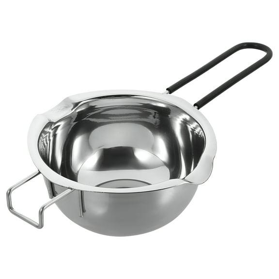 ACDANC Universal 304 Stainless Steel Chocolate Melting Pot Double Boiler Milk Bowl Butter Candy Warmer Pastry Baking Tool with Red Handle (No Lid)