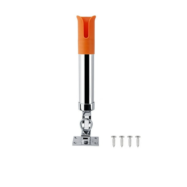 Tenedor de la caña de pescar Poste de acero inoxidable Pole de pescado Estante Soporte de pie Soporte Conveniente Fijador Accesorio Accesorio Soporte Soporte Soporte Rack Cubierta naranja Sweethay OD019596-01