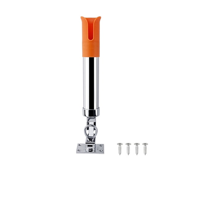 Tenedor de la caña de pescar Poste de acero inoxidable Pole de pescado Estante Soporte de pie Soporte Conveniente Fijador Accesorio Accesorio Soporte Soporte Soporte Rack Cubierta naranja Sweethay OD019596-01