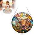 thumbnail image 4 of 83 Pieces Sun Catcher Stained Glass Acrylic Puzzle Decoration - Highland Cow Design Acrylic Puzzles Suncatcher Window Hanging for for Women Men, DIY Suncatcher Kits for Adults, 4 of 7