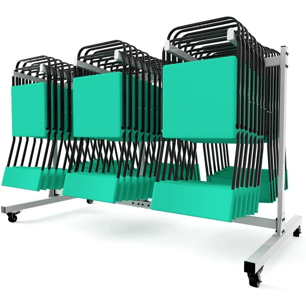 Layer Folding Table and Chair Cart General Chair Dolly Stackable 48