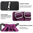 thumbnail image 3 of Mochila con cordón, bolsa deportiva para gimnasio, bolsa de viaje para yoga, para mujeres y hombres, bolsa de gimnasio impermeable, mochila de día, color morado, 3 of 7