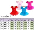 thumbnail image 2 of URMAGIC Toddler Little Girls Short Sleeve Rhinestone Tutu Ballet Dress Dance Leotard Dancewear, 2 of 8