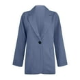thumbnail image 4 of outfmvch blazer jackets for women plus size blazer elegant sporty fitted jacket suit jacket business oversize elegant spring thin transition jacket blazer jacket short blazer womens tops blue, 4 of 5