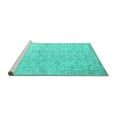 thumbnail image 2 of Ahgly Company Machine Washable Indoor Rectangle Abstract Turquoise Blue Contemporary Area Rugs, 8' x 12', 2 of 4