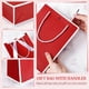 thumbnail image 5 of Bolsas de regalo Silkfly Thank You, 12 unidades, con asa de 23 x 18 x 8 cm, color rojo y blanco, 5 of 7