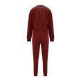 thumbnail image 5 of Elainilye Fashion Women Two Piece Outfits Fall Sweatsuit Casual Round-Neck Button Long Sleeve Top Elastic Waist Pants Sets,Red, 5 of 7