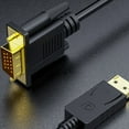 thumbnail image 2 of DisplayPort to VGA Adapter Converter Cable DP to VGA Audio Video Cord Wire Line for Computer Projector TV Laptop (Black), 2 of 8
