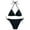 Black, variant on Women's Triangle Bikini Set Halter Side Tie String Swimsuits 2 Piece Bathing Suit