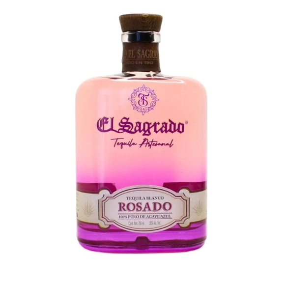 Tequila Artesanal El Sagrado Blanco Rosado 750 Ml El Sagrado Tequila, Blanco