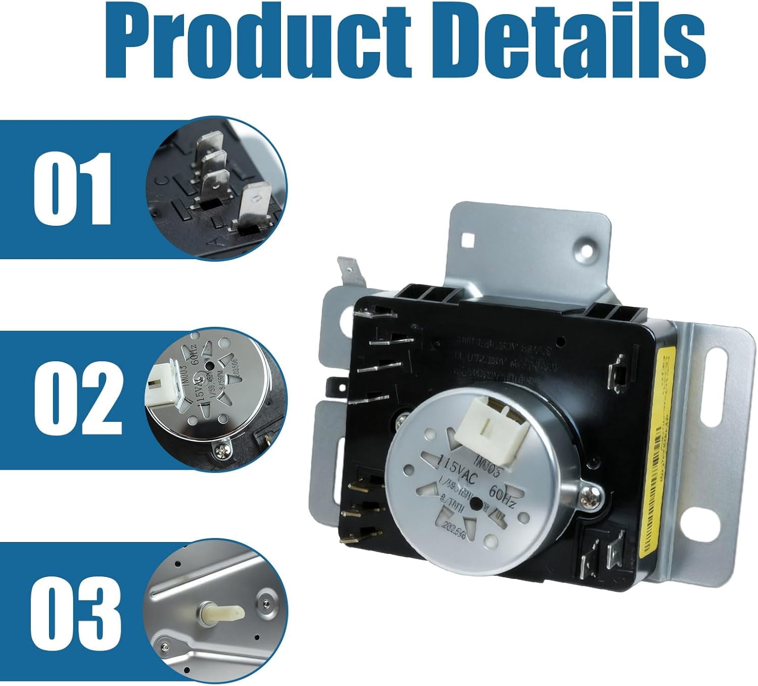 Aniceparthy W10642928 Dryer Timer Compatible with Maytag Replaces WPW10642928, PS11756913, 4448993,AP6023568,PD00043061,418-098-20-B5,EAP11756913