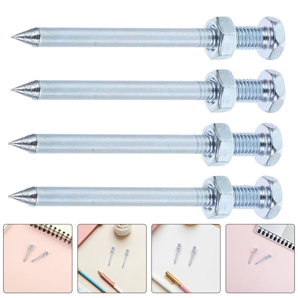 GARVALON 15Pcs Heavy Duty Metal Lawn Peg Spikes for Aerator Shoes and Garden Lawn Maintenance