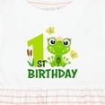 thumbnail image 4 of Inktastic 1st Birthday Princess Frog Girls Baby Dress, 4 of 5