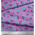 thumbnail image 2 of Soimoi Rayon Crepe Fabric Leaves & Floral Artistic Print Fabric by Yard 46 Inch Wide, 2 of 5