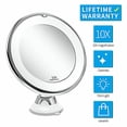 thumbnail image 3 of Adjustable Suction Cup LED Light Magnifying Bathroom Mirror Cosmetic Mirror LED Vanity Mirror 10X Makeup Mirror, 3 of 8