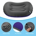 thumbnail image 4 of Unique Bargains Inflatable Pillow Large 17 x 13' Ultralight Camping Travel Pillow, Purple 2 Pack, 4 of 7