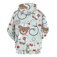 thumbnail image 5 of Doctor Bear Hospital Oversized Hoodies for Women Pullover Womens Clothes with Pocket Mens Ultimate Pullover Hoodie Sweatshirt S-6XL, 5 of 8