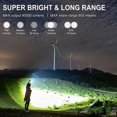 thumbnail image 2 of Rechargeable LED Flashlights, 90,000 High Lumens Super Bright Flashlight, Tactical Xhp90 Flashlight with 5 Modes, Zoomable, Waterproof for Military Class F, 2 of 3