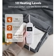 thumbnail image 3 of YGXNEWER 50" x 60" Electric Heated Blanket with 10 Heating Levels & 1-8H Auto-off, Machine Washable Flannel & Sherpa, Gray & White, 3 of 11