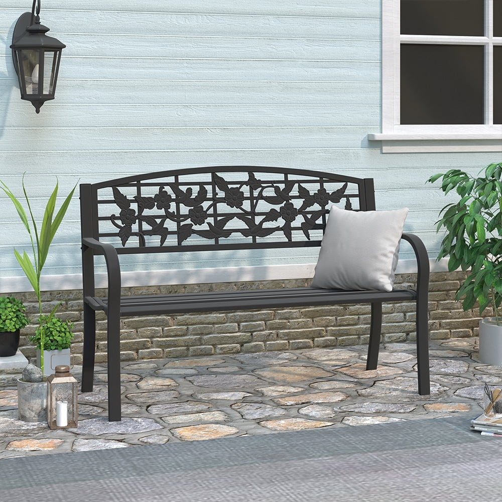 Abble Steel Garden Bench - Walmart.com