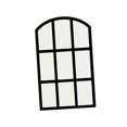 thumbnail image 4 of Espejo de ventana arqueado, espejo decorativo montado en la pared, espejo de pared de rejilla, espejo de ventana de imitación para dormitorio, tocador Negro, 4 of 9
