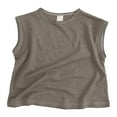 thumbnail image 1 of Wdgfv T-Shirt Classique Ample Sans Manches pour Garçons Tee-Shirt Confortable Doux Décontracté Gris 3 Ans, 1 of 8