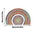 thumbnail image 2 of Floral Semi-Circle Door Mat - Non-Slip Absorbent Floor Mat for Entrance, Bathroom & Kitchen, Washable Dirt-Resistant Rug with Vintage Flower Print, 2 of 4