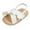 White, variant on Baby Girls Open Toe Sandals Ruffle Rubber Sole Beach Flat Sandals Summer Casual Lightweight First Walking Shoes
