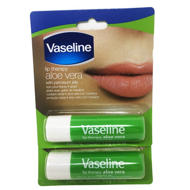 Vaseline Lip Therapy Aloe Vera With Petroleum Jelly pack  