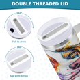 thumbnail image 5 of 40 Oz Car Handle Water Bottle Water Cup Water Bottle Water Jug Coffee Cup Travel Water Bottle Beautiful Watercolor Dog, 5 of 8
