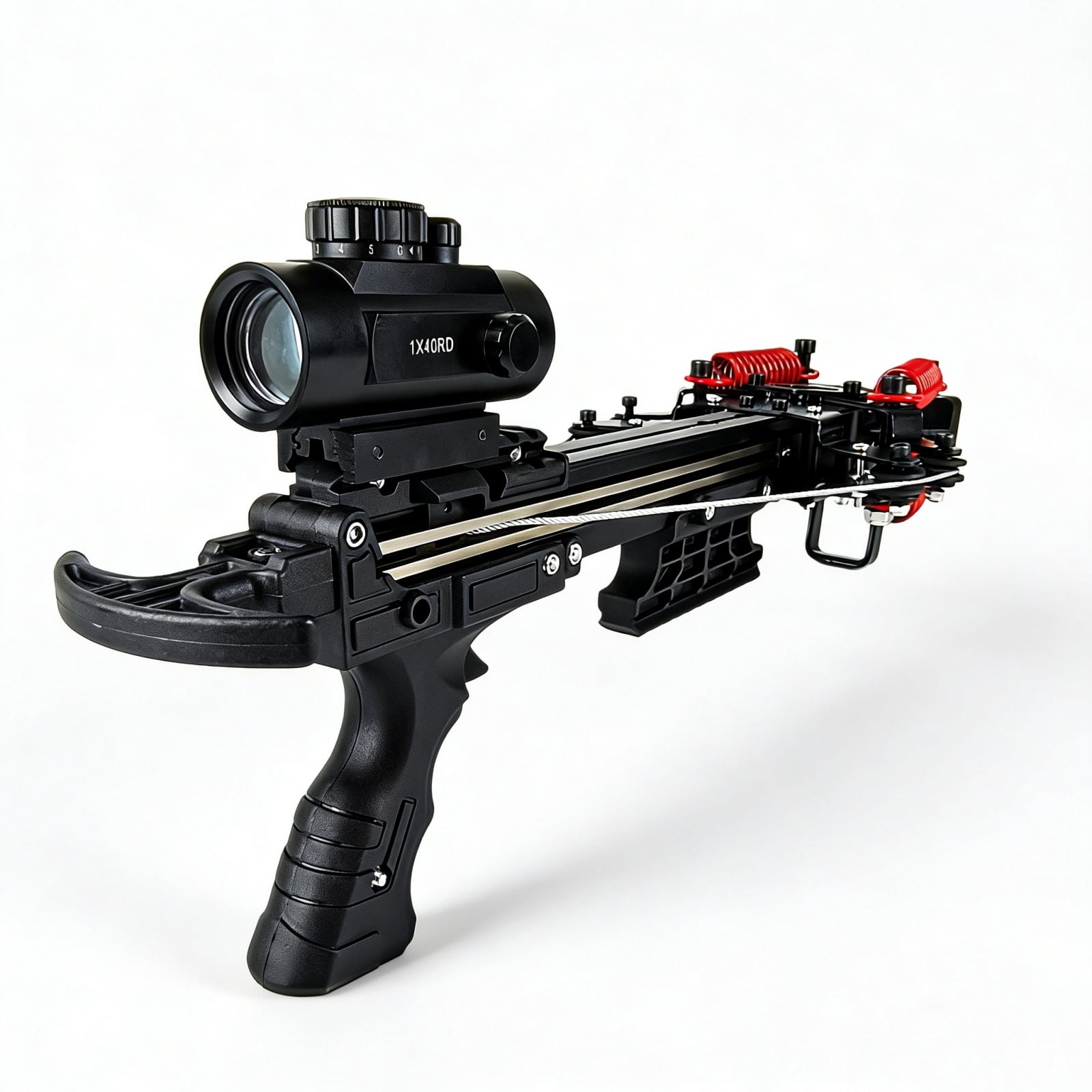 Adjustable Tactical Crossbow for Adults | Complete Kit with Arrows, Steel Balls, Target & Paracord Bracelet