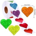 thumbnail image 4 of Red Heart Stickers Roll 500Pcs 1.5Inch Valentines Glitter Red Heart Stickers Self-Adhesive Writable Heart Labels Heart Shaped Stickers Craft Cards Gift Tags Bags Labels Hearts Label Tag Love Stickers, 4 of 4