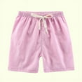 thumbnail image 4 of Lilgiuy Boys Girls Summer Casual Shorts Fashion Cute Solid Color Linen Breathable Lightweight Loose Shorts for 2-8 Years, 4 of 4